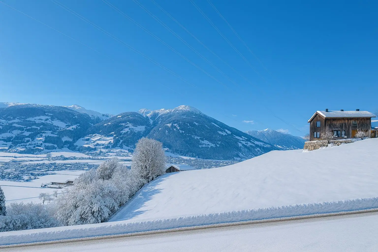 Grundstück Fügenberg Ausblick taleinwärts