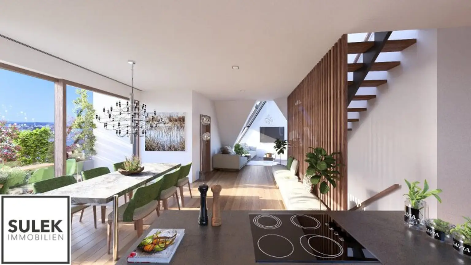 Einzigartige 105 m² große Dachgeschoss Wohnung mit Fernblick // zentrale Lage 1040 // Planstudie DG Ausbau