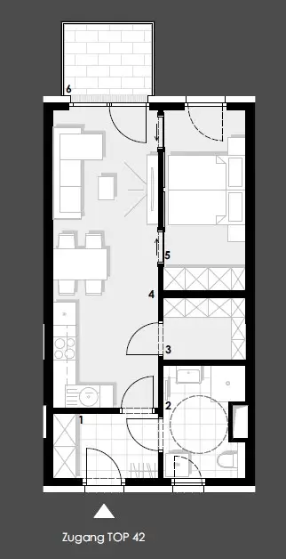 2-ZIMMER MIT BALKON IN ZENTRALER LAGE