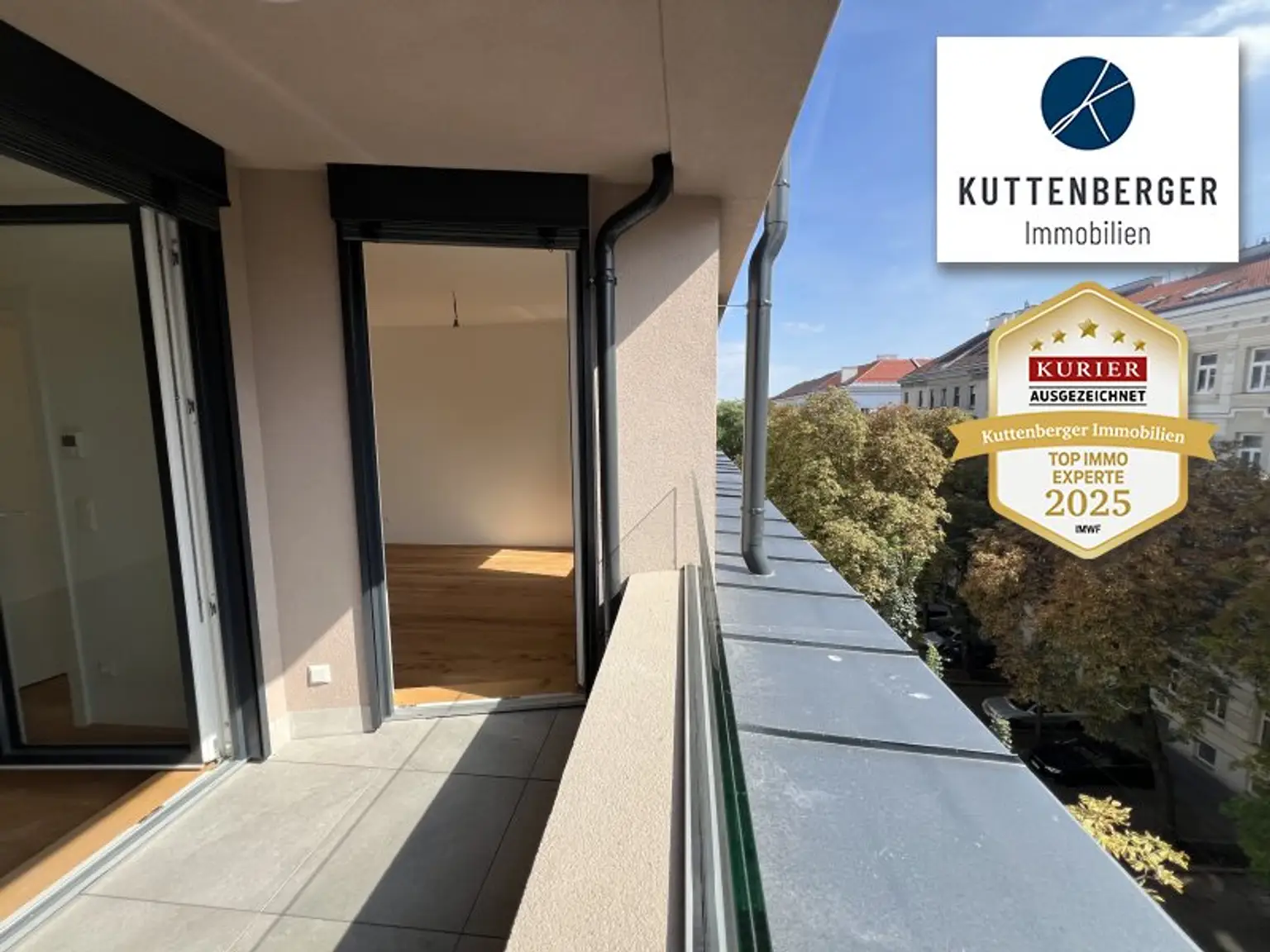 *Superprojekt: ''Über den Baumwipfeln" Top 44 Erstklassige 2-Zimmer Loggia - Wohnung + TRAUMHAFTE SÜDAUSRICHTUNG mit Blick auf die Kastanienbäume