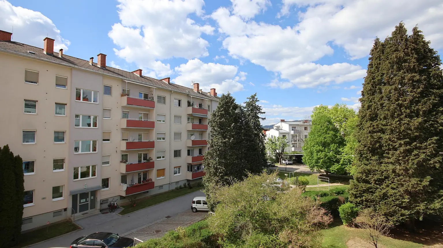Ausblick vom Balkon