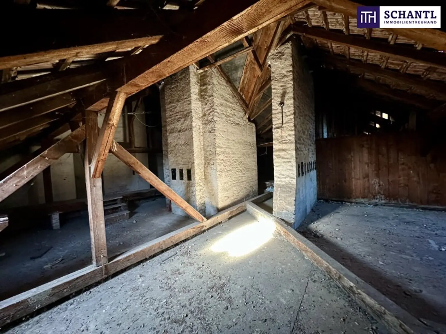 Raum für Visionen: Rohdachboden inklusive Magazin in ruhiger Lage!