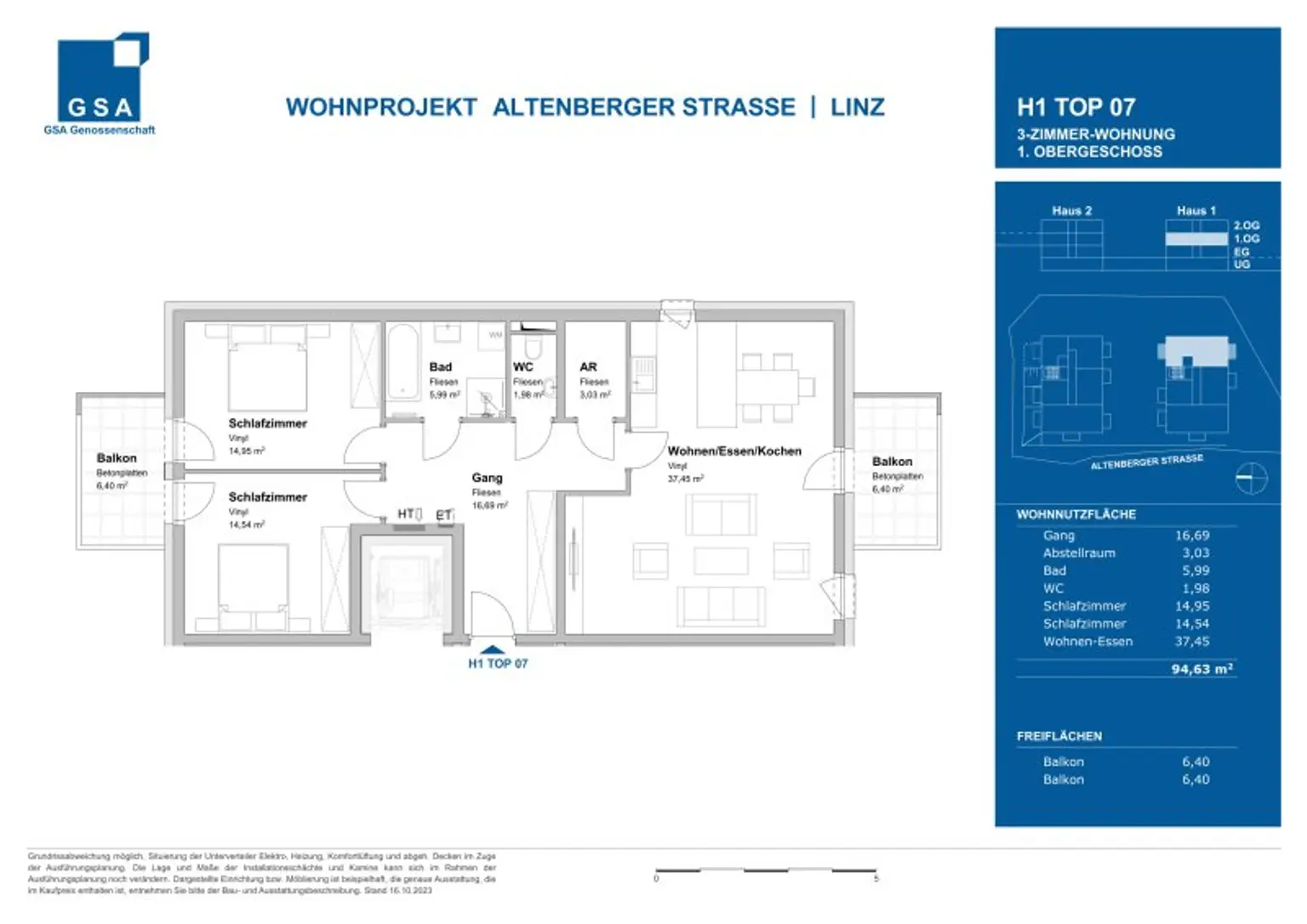 Moderne 3-Zimmer-Wohnung in Altenberg - Erstbezug mit 2 Balkonen und Top-Ausstattung!