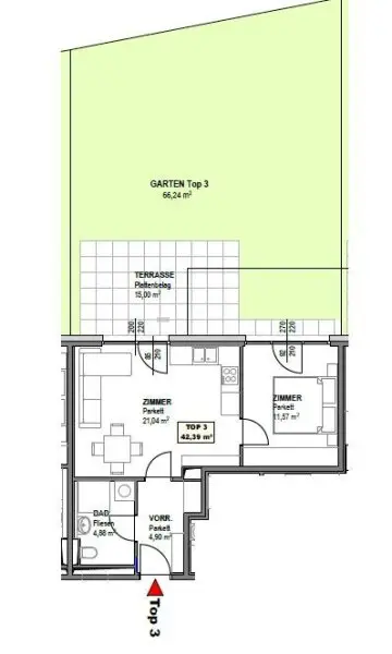 2-Zimmer Wohlfühloase mit großem Garten