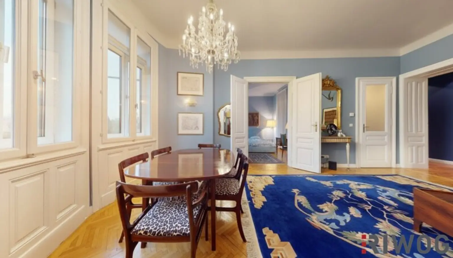 Wohnung mit touristischer Widmung nahe Schloss Schönbrunn | Prunkvolles 4-Zimmer Altbauapartment mit Loggia I 360° Rundgang