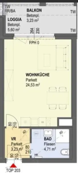 Modernes Wohnen über den Dächern Wiens – stilvolle Neubauwohnung mit Loggia im 18. Stock des Helio Towers