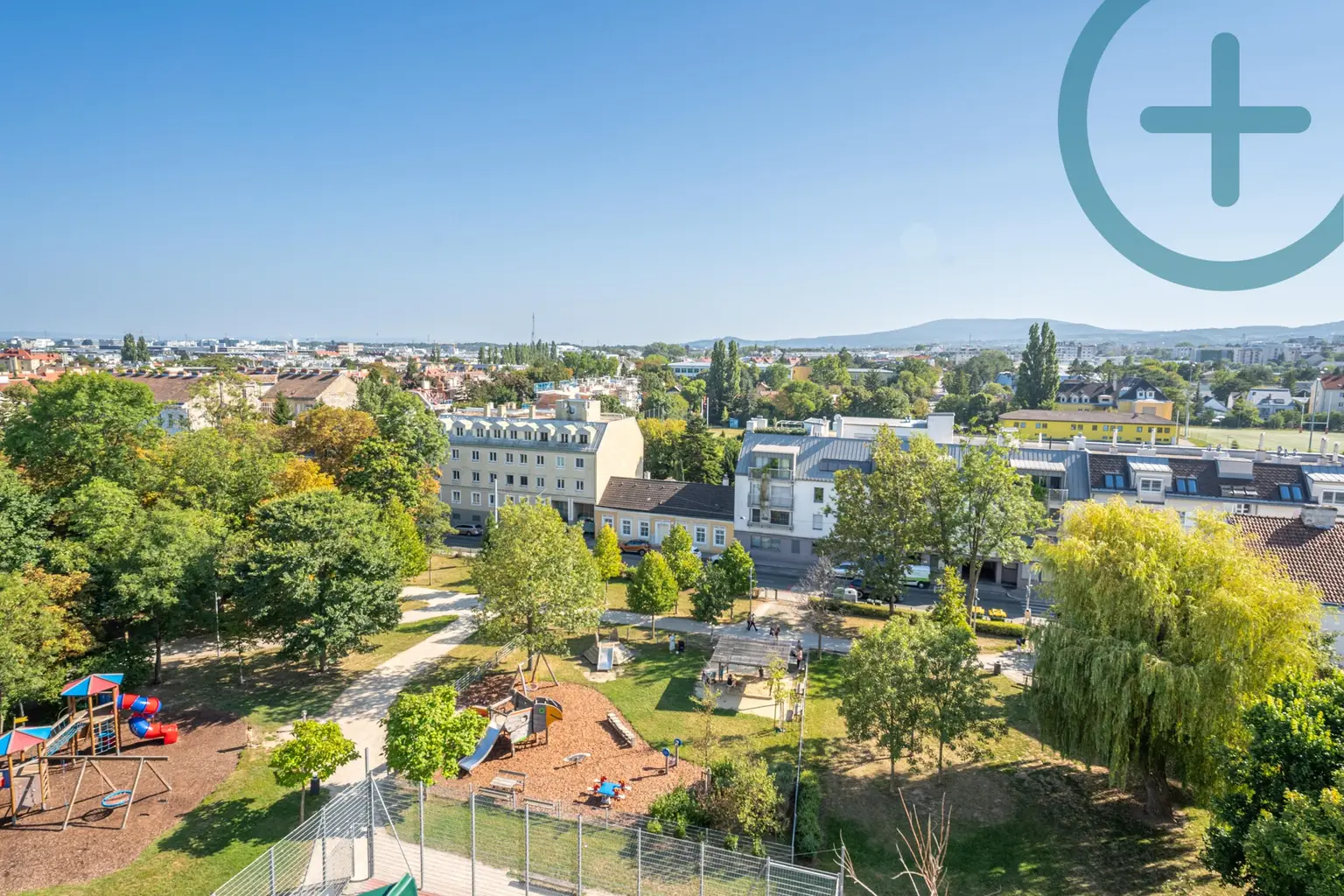 Ausblick Gemeinschaftsterrasse