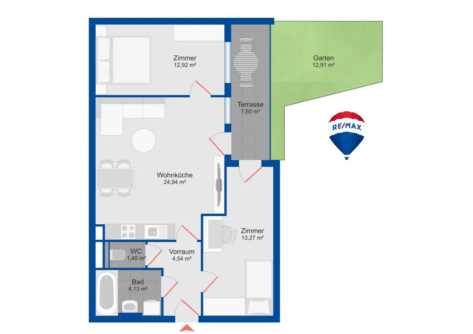 3 Zimmer Gartenwohnung in Top-Lage bei U3 Simmering