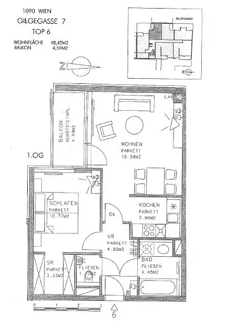 Ruhig gelegene 2-Zimmer Wohnung im 9. Bezirk!