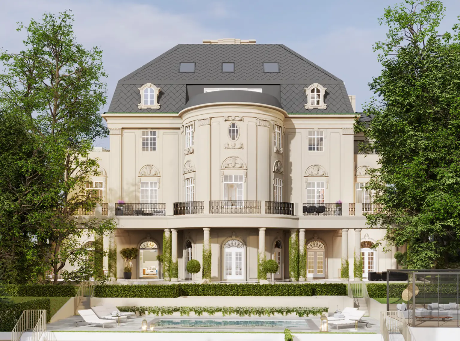 Palais & Villa - inkl. Pool: Gartenresidenz der Extraklasse - 500m2 private Grünfläche & Luxu pur
