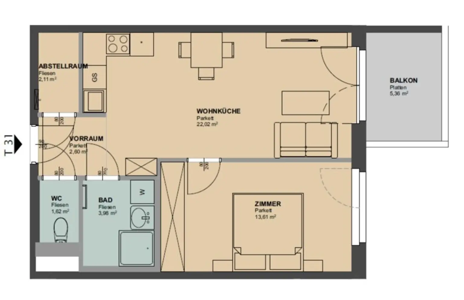 Hervorragende Lage! Moderne 2-Zimmer-Wohnung im 20. Bezirk – Anfrage senden & Termin direkt buchen!
