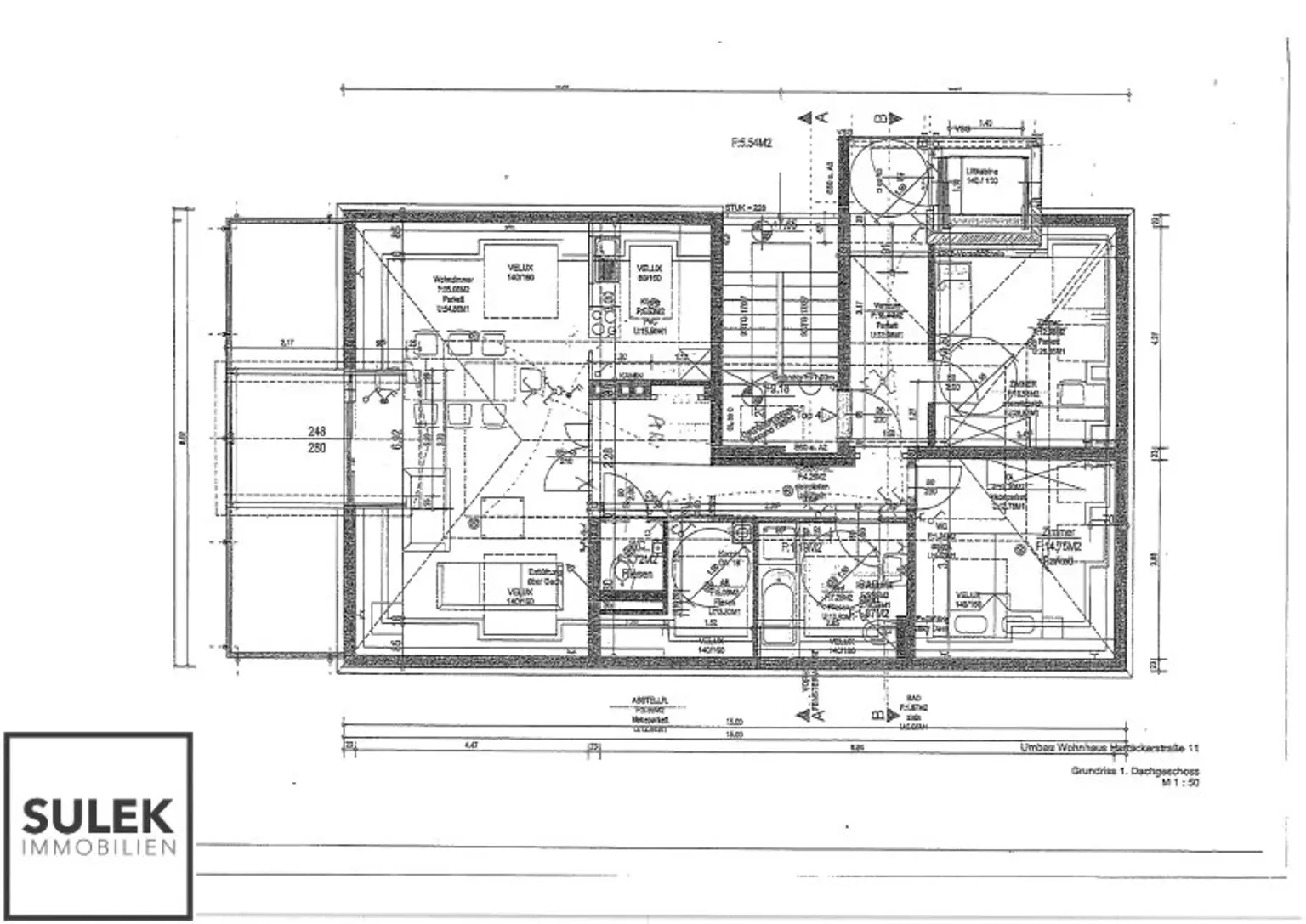 Ab Dezember: zentral begehbare 3 Zimmer Dachgeschoss Wohnung mit südseitigem Balkon im Herzen Döblings!