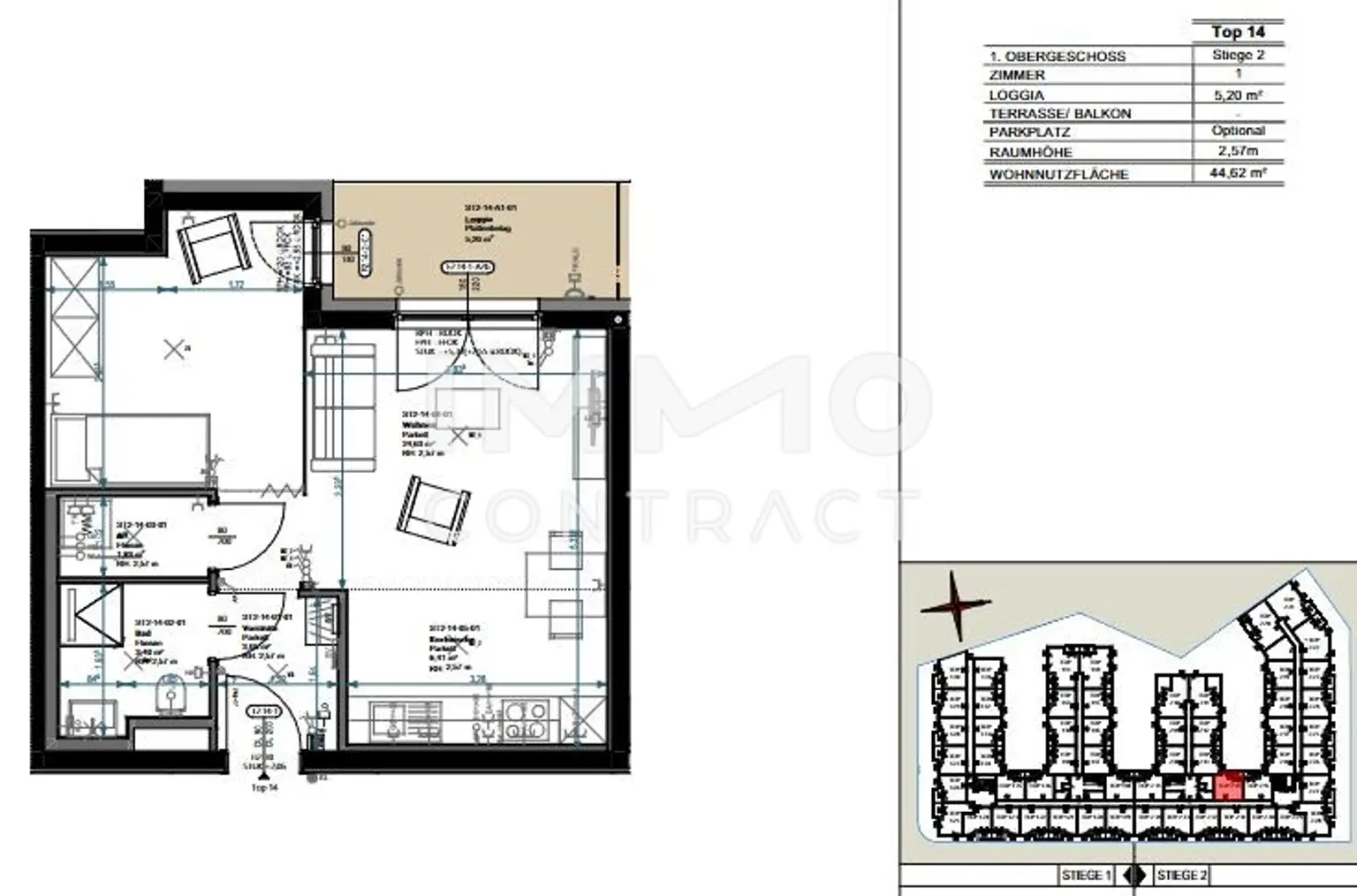 Ihre Vorsorge: Im Erstbezug vermietete moderne 1-Zimmer-Wohnung mit großer Loggia