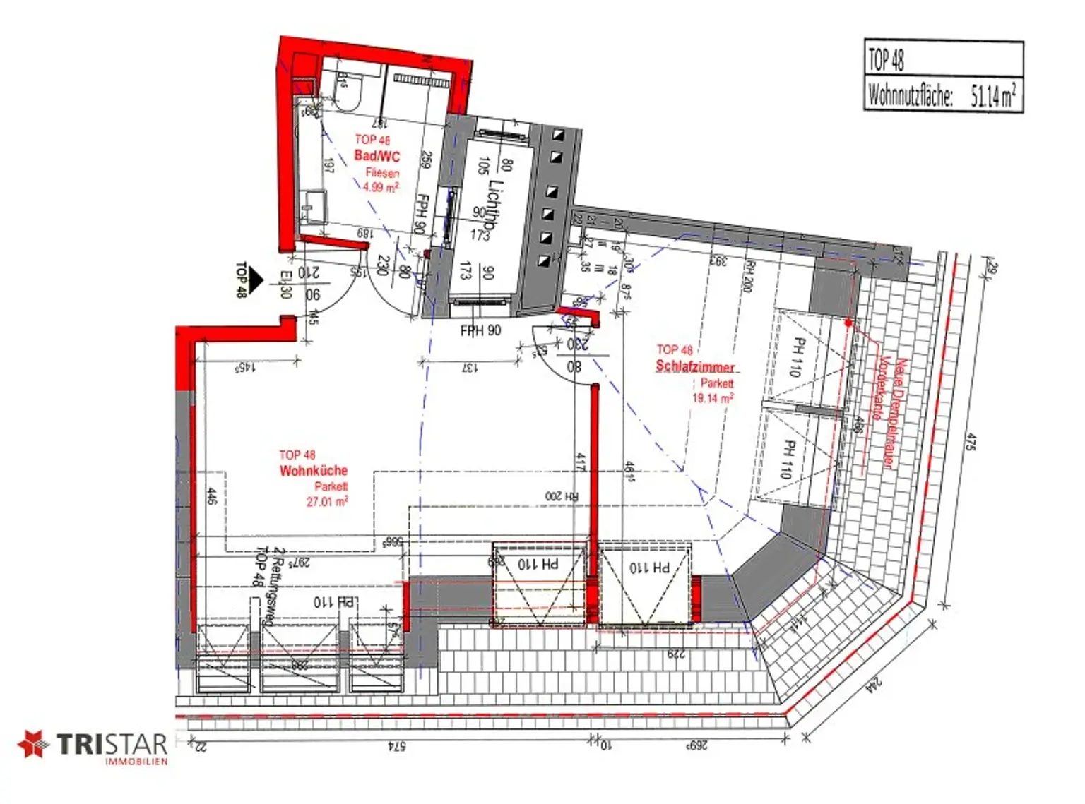 NEU! • U6 JÄGERSTRASSE • 15 NEUBAU DACHGESCHOSSWOHNUNGEN • FÜR ANLEGER UND EIGENNUTZER • EIGENTUM • 1200 WIEN •