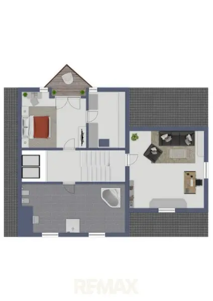 Grundriss visualisiert OG