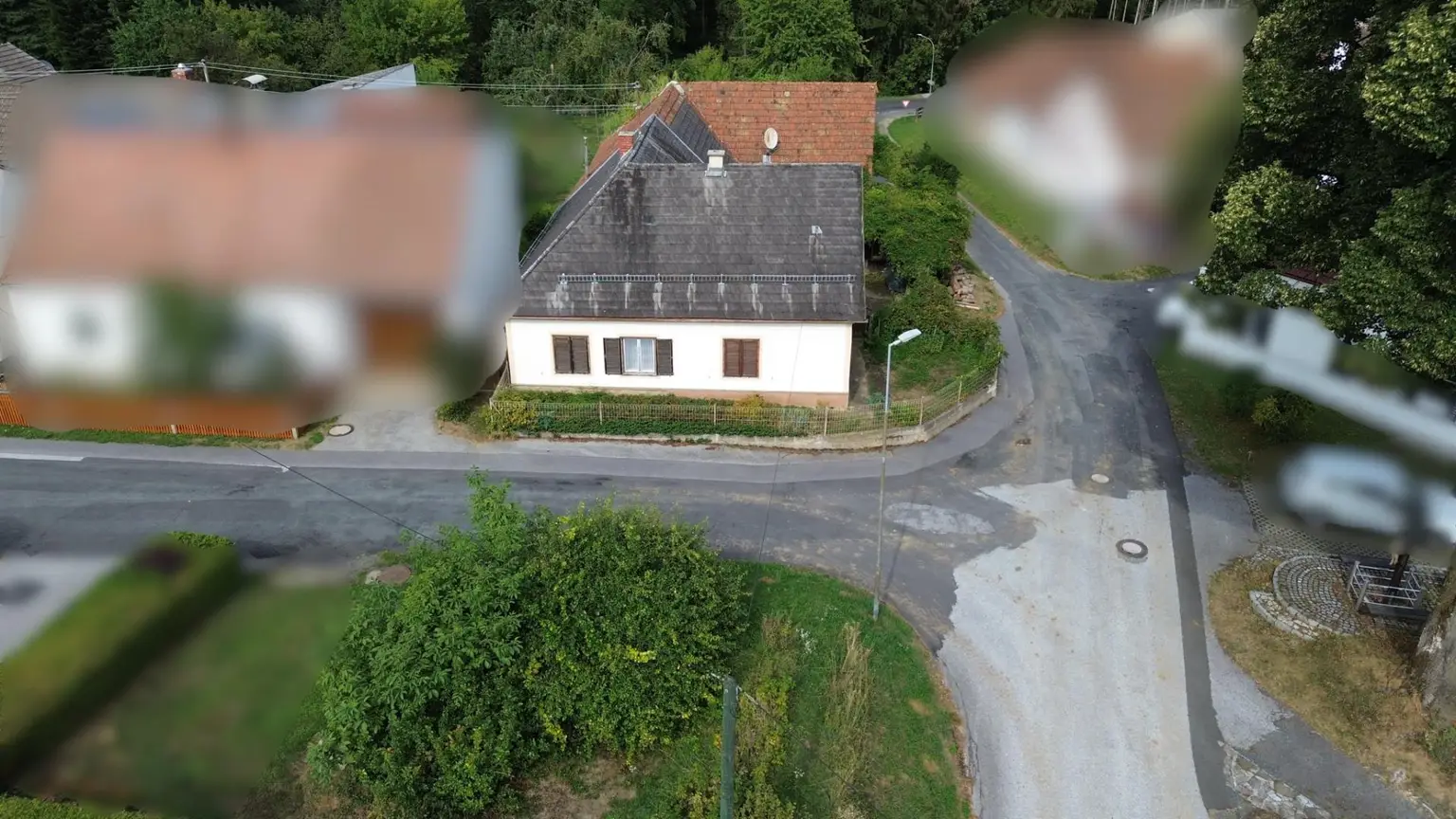 Drohnenbild Straßensicht