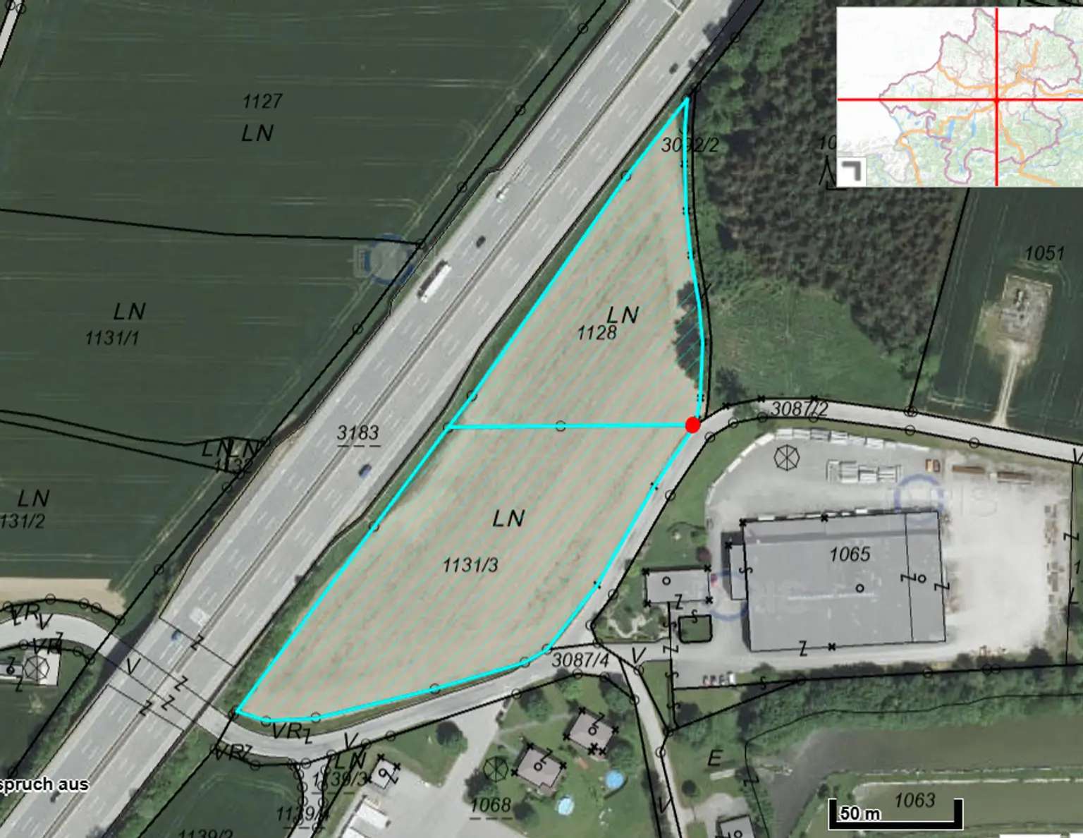 15.500 m² in TOPLAGE auf Baurechtsbasis zu pachten I Autobahnauffahrt A1/ A9 1,5 km entfernt