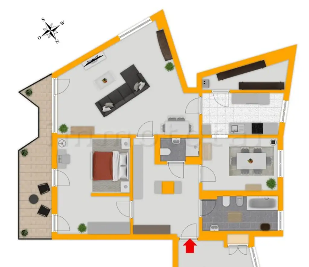 Dornbach - Pointengasse: Großzügige Terrassenwohnung mit unverbaubarem Grünblick