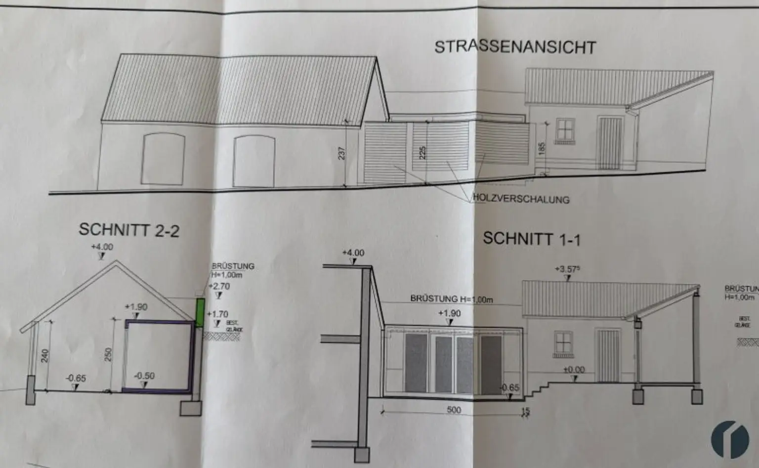 Ansicht und Schnitt