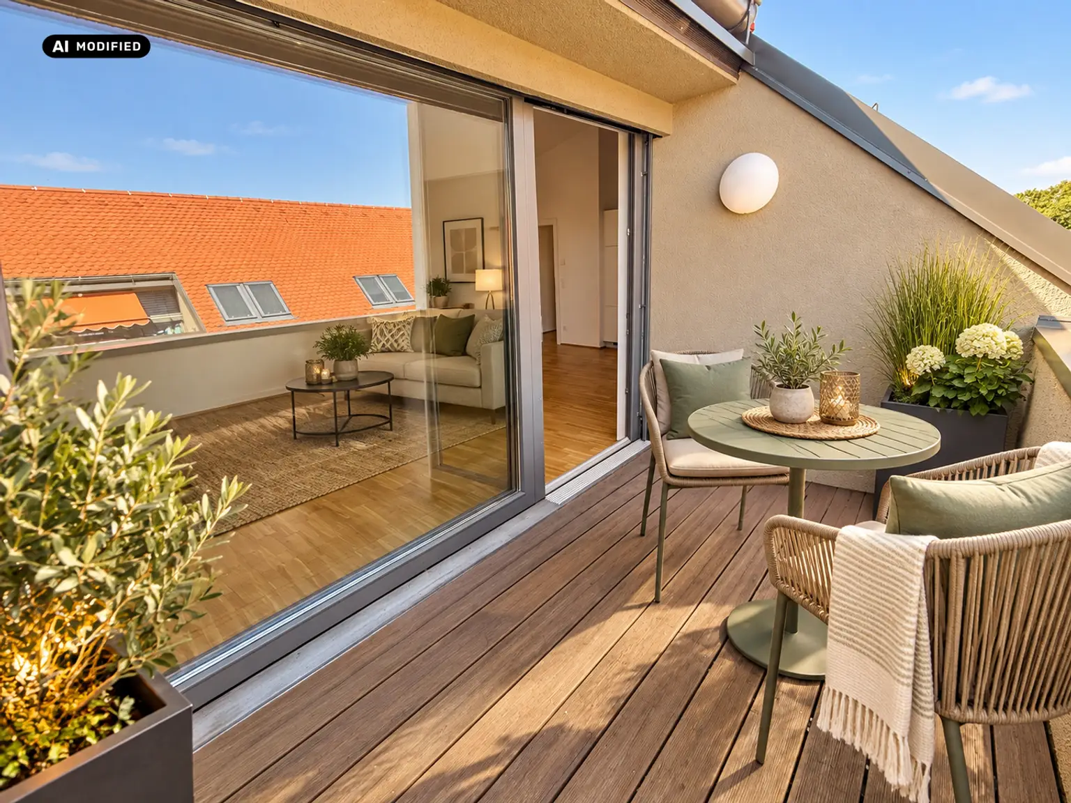KI-bearbeitet – Balkon