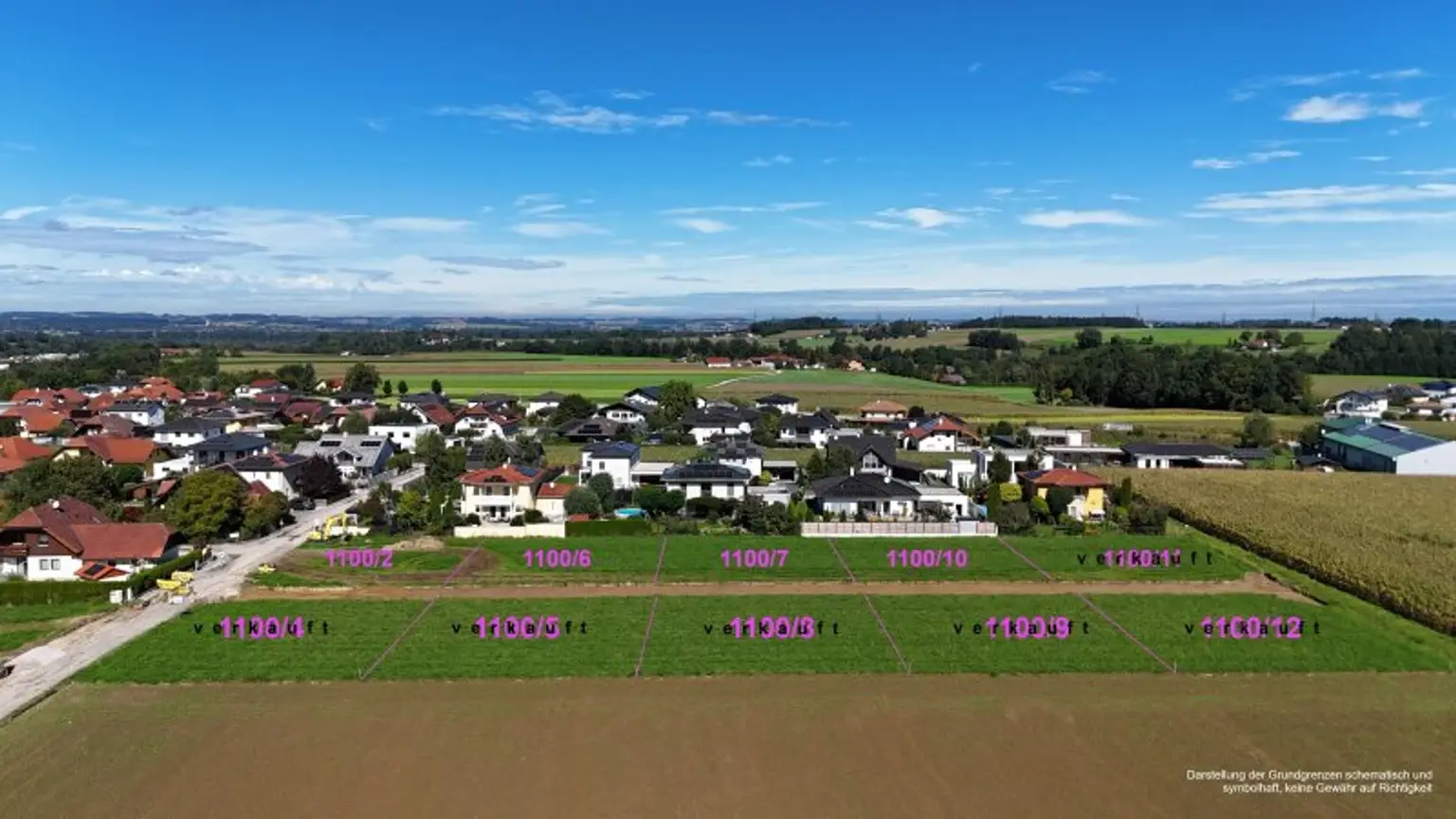 Sonniges Baugrundstück, eben und in ruhiger Lage | Steinerkirchen Frohnhofen | GST-Nr. 1102/5