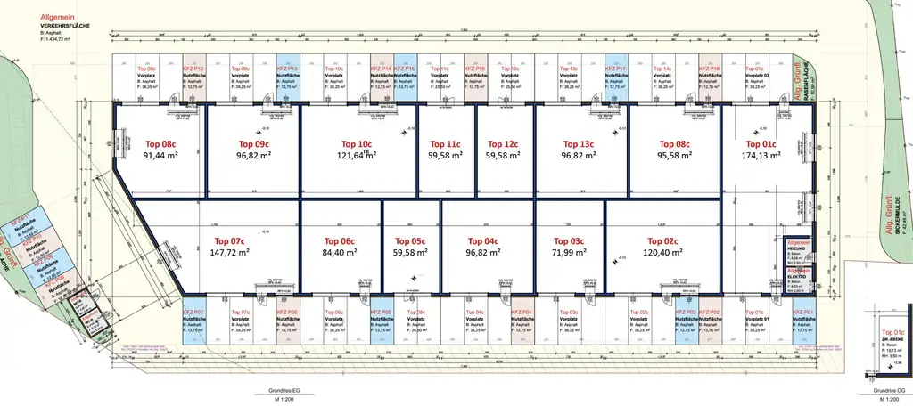 Betriebs-/Produktions- oder Lagerhallen mir Flächen von 59 - 175 m² im Gewerbepark Rüstorf / Johannisthal zu verkaufen (T11c)