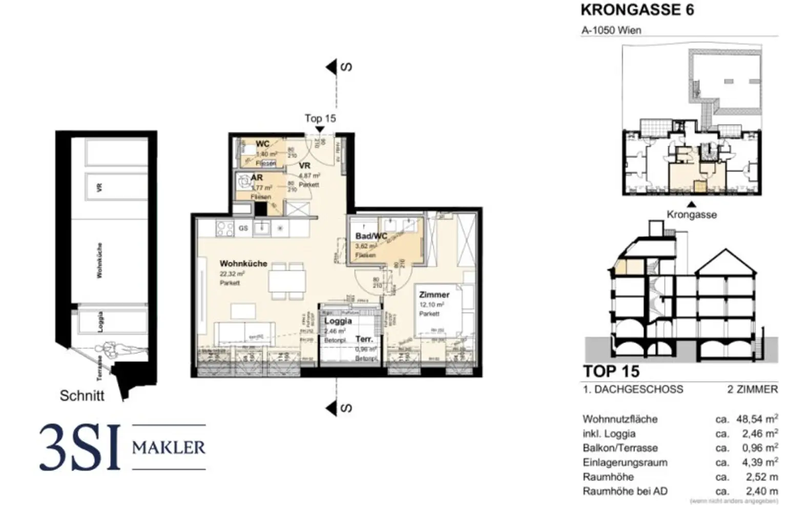Sonniges Wohnen mit Stil – charmante Zwei-Zimmer-Stadtwohnung mit Loggia in Südwestlage