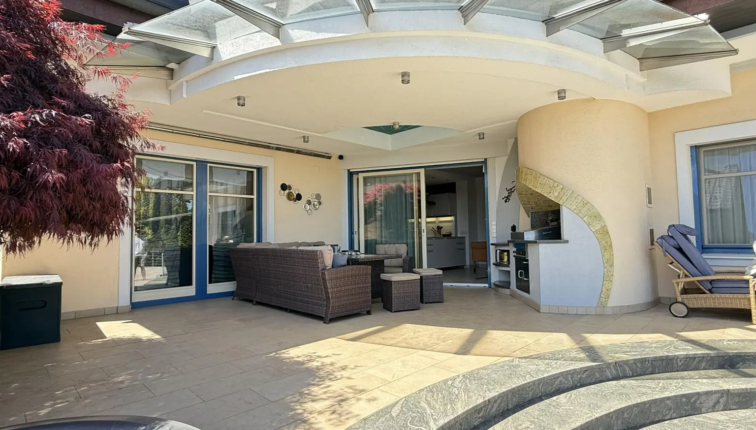 Blick auf die Terrasse
