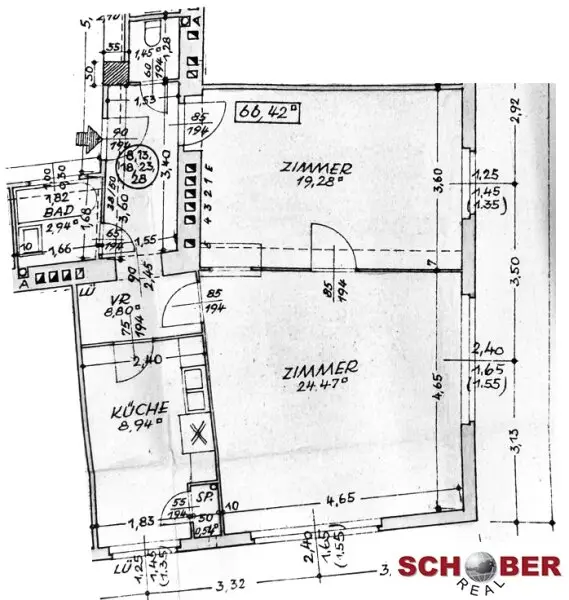 Wenige Gehminuten zur U4-Friedensbrücke