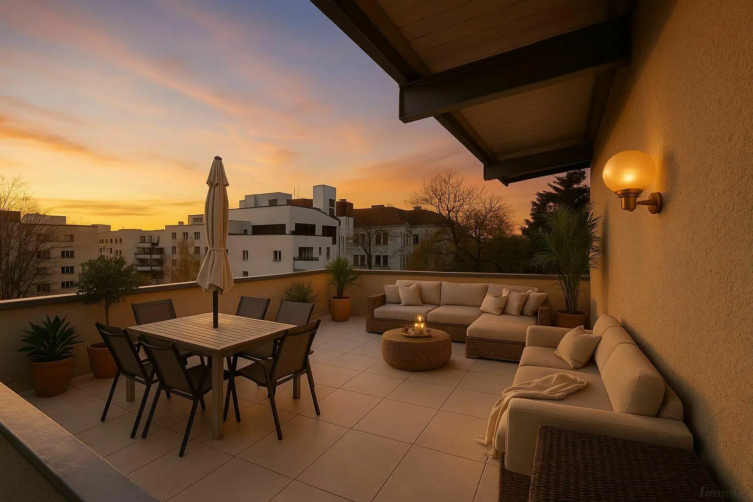 Sonnenterrasse KI-unterstützt