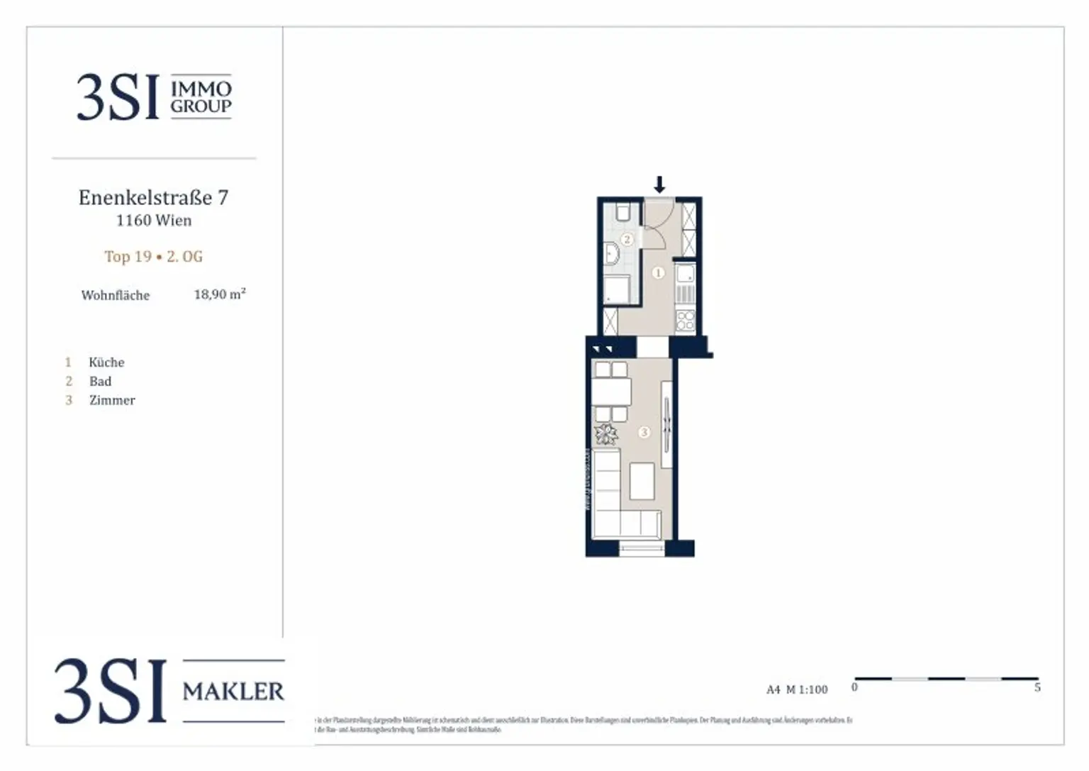 Hell & praktisch – kompaktes Apartment mit optimaler Raumnutzung!