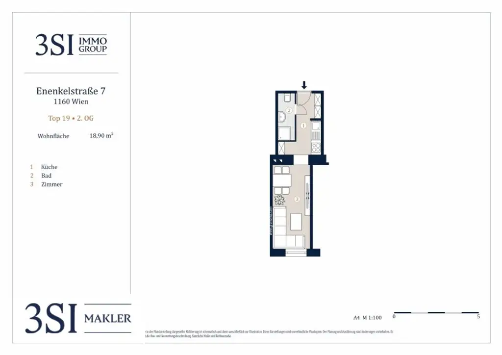 Hell & praktisch – kompaktes Apartment mit optimaler Raumnutzung!