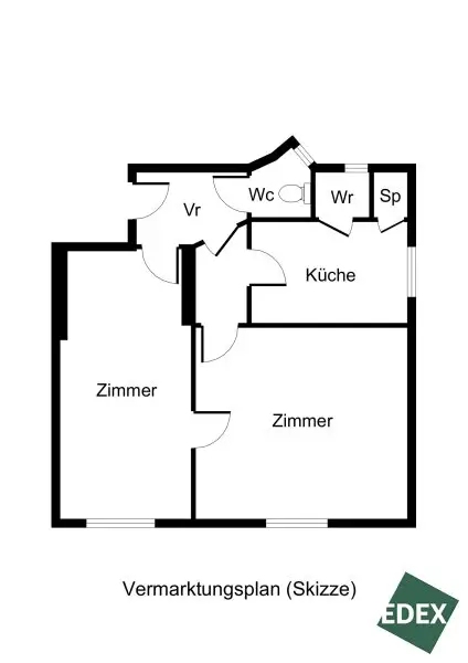 Charmante 2-Zimmer-Altbauwohnung mit separater Küche – renovierungsbedürftig, aber mit viel Potenzial!