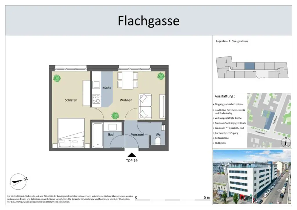 IDEALE HOFSEITIGE 2 Zimmer Neubauwohnung -  tolle Aufteilung!!