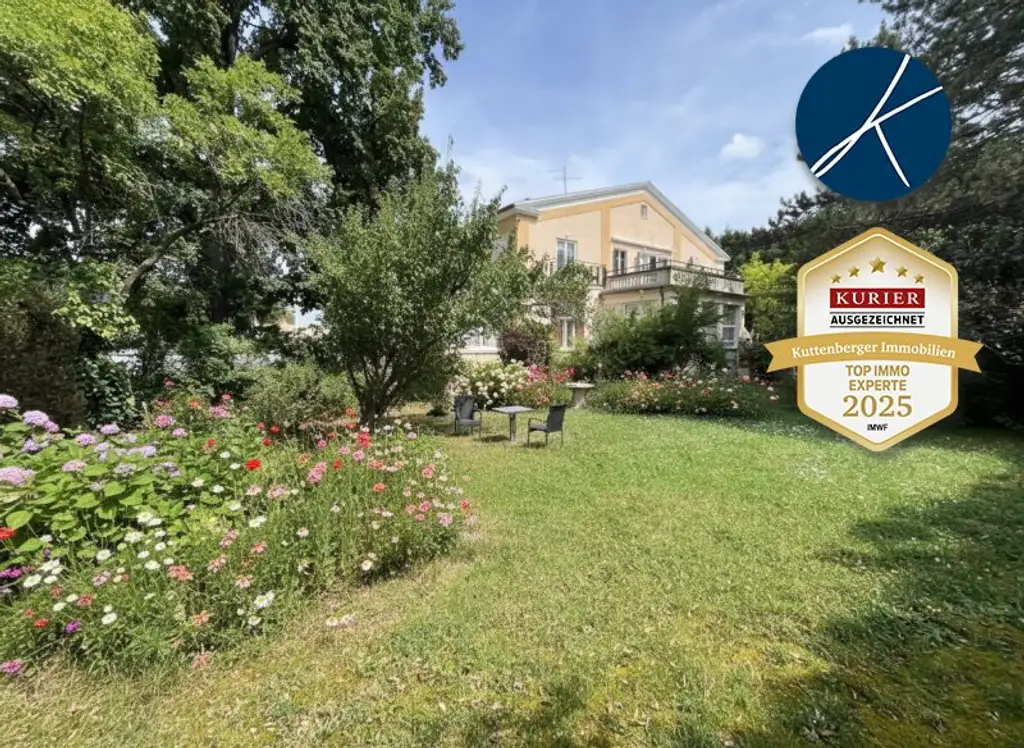 Historisches Herrenhaus im Villenviertel von Baden: ca.450m² WF mit Grundfläche von 1873qm und 17 Zimmern zum Sanieren! (V2 & Schut