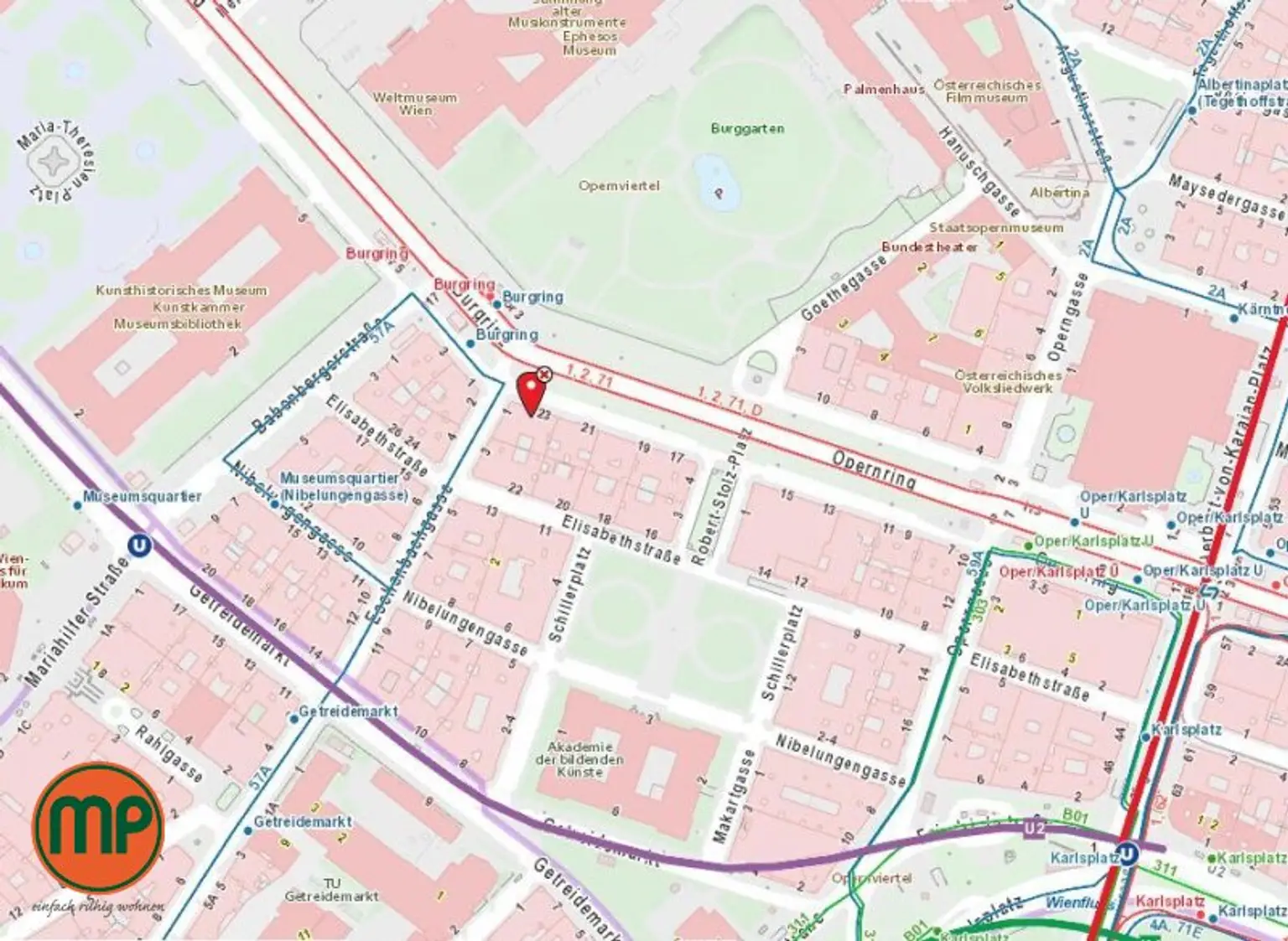 Repräsentatives Büro im Herzen Wiens - mit Blick auf den Burggarten