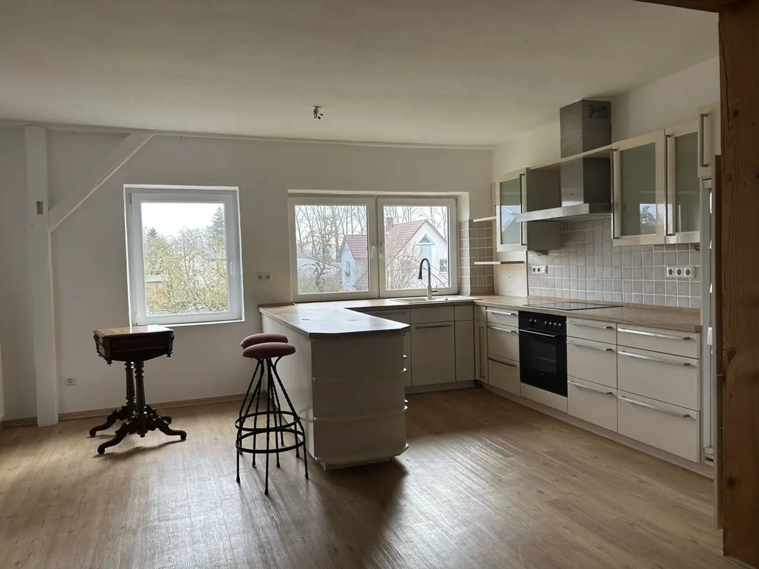 Die Küche im Obergeschoss