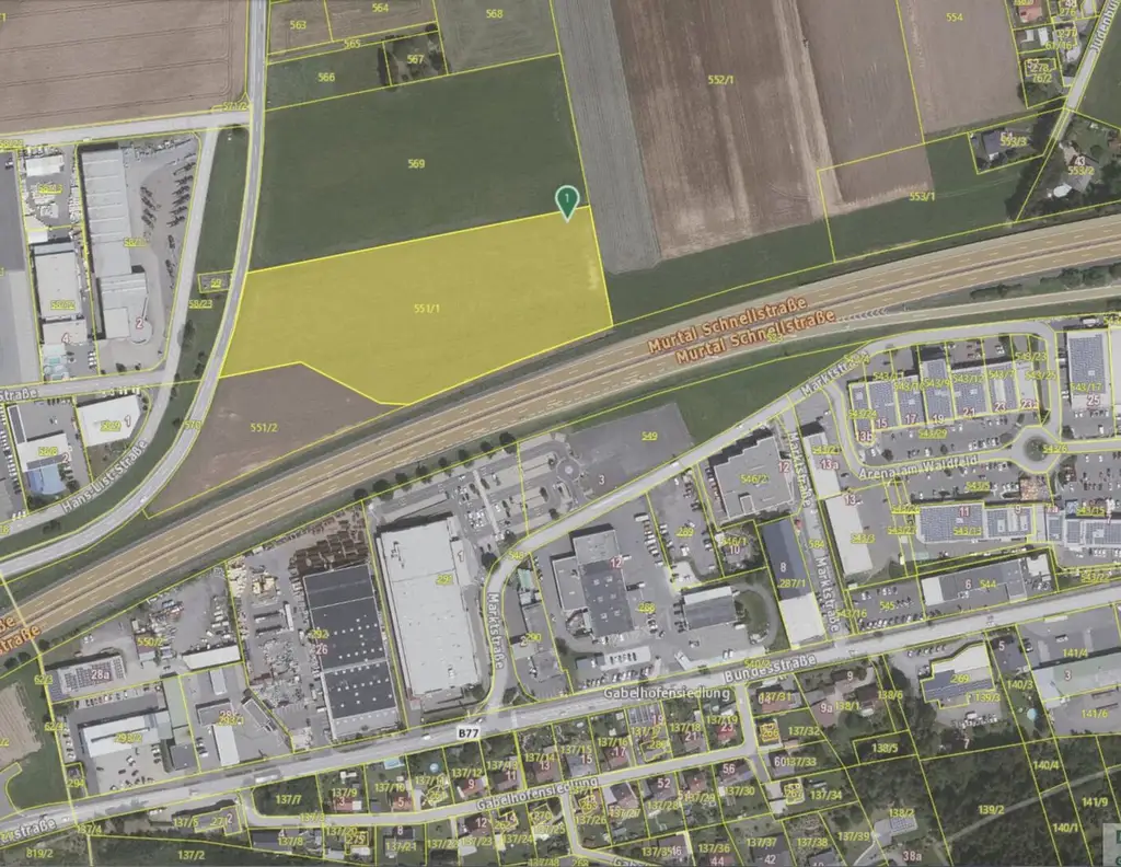 Gewerbegrundstück mit der Top-Lage an der S36 gegenüber Arena am Waldfeld - ideale Voraussetzungen für Ihr Unternehmensprojekt