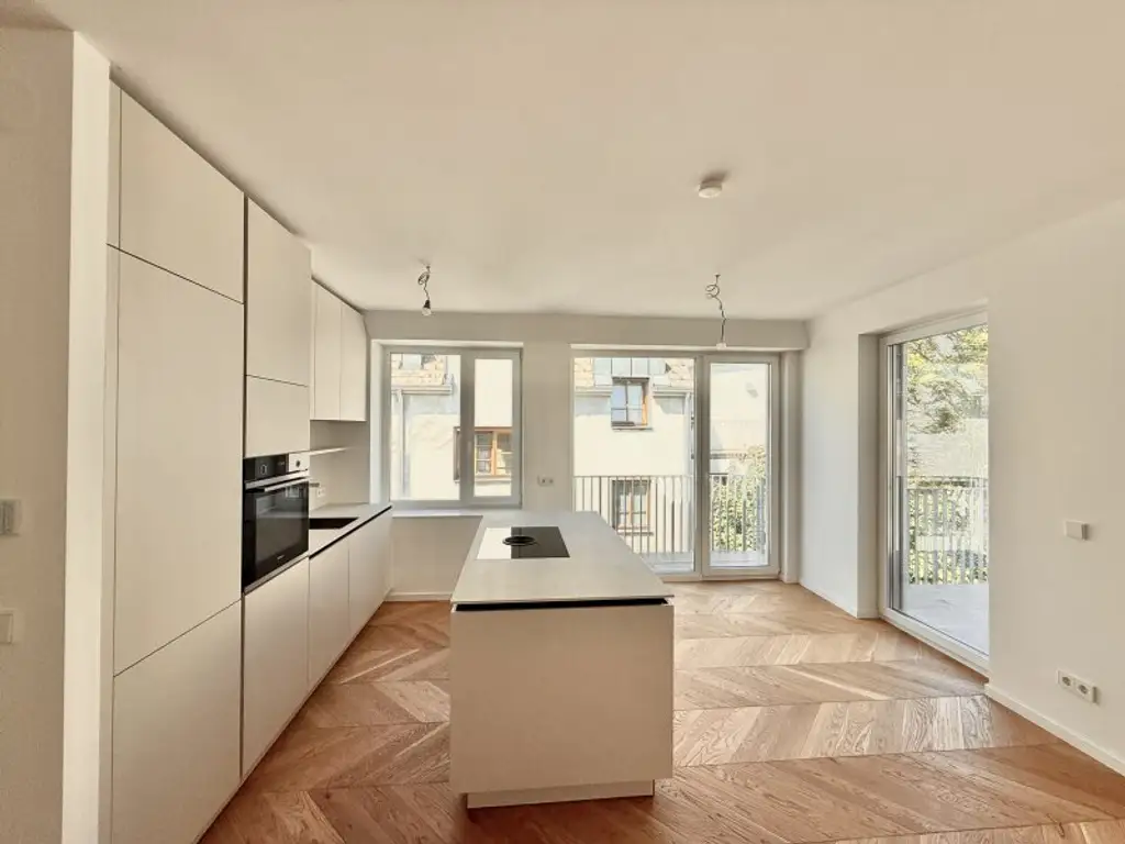 BELGHOFERHAUS 42 - Wunderschöne 3-Zimmer Wohnung in exklusivem Stadthaus inkl. Küche und Klimavorbereitung