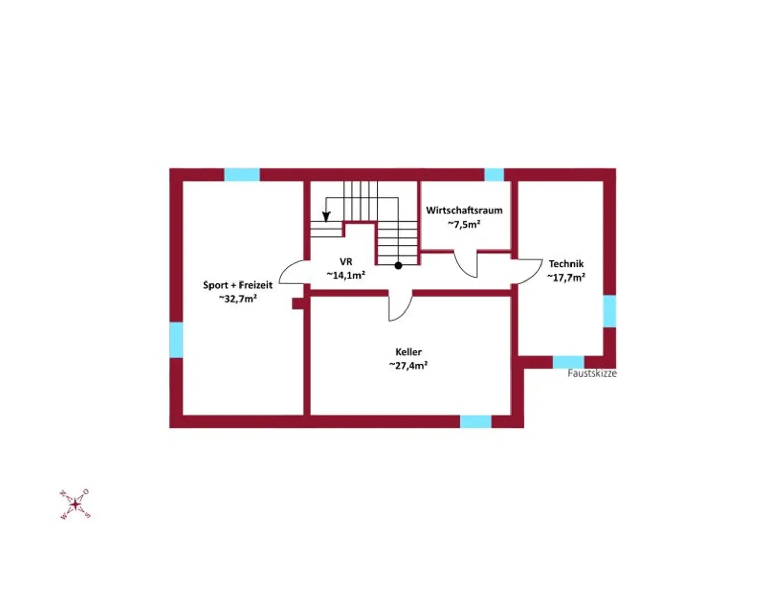 Stadtvilla mit Naturpool im Zentrum Klosterneuburg I Doppelgarage I Fantastischer Rundum-Dachterrassenfernblick auf Stift Klosterneuburg