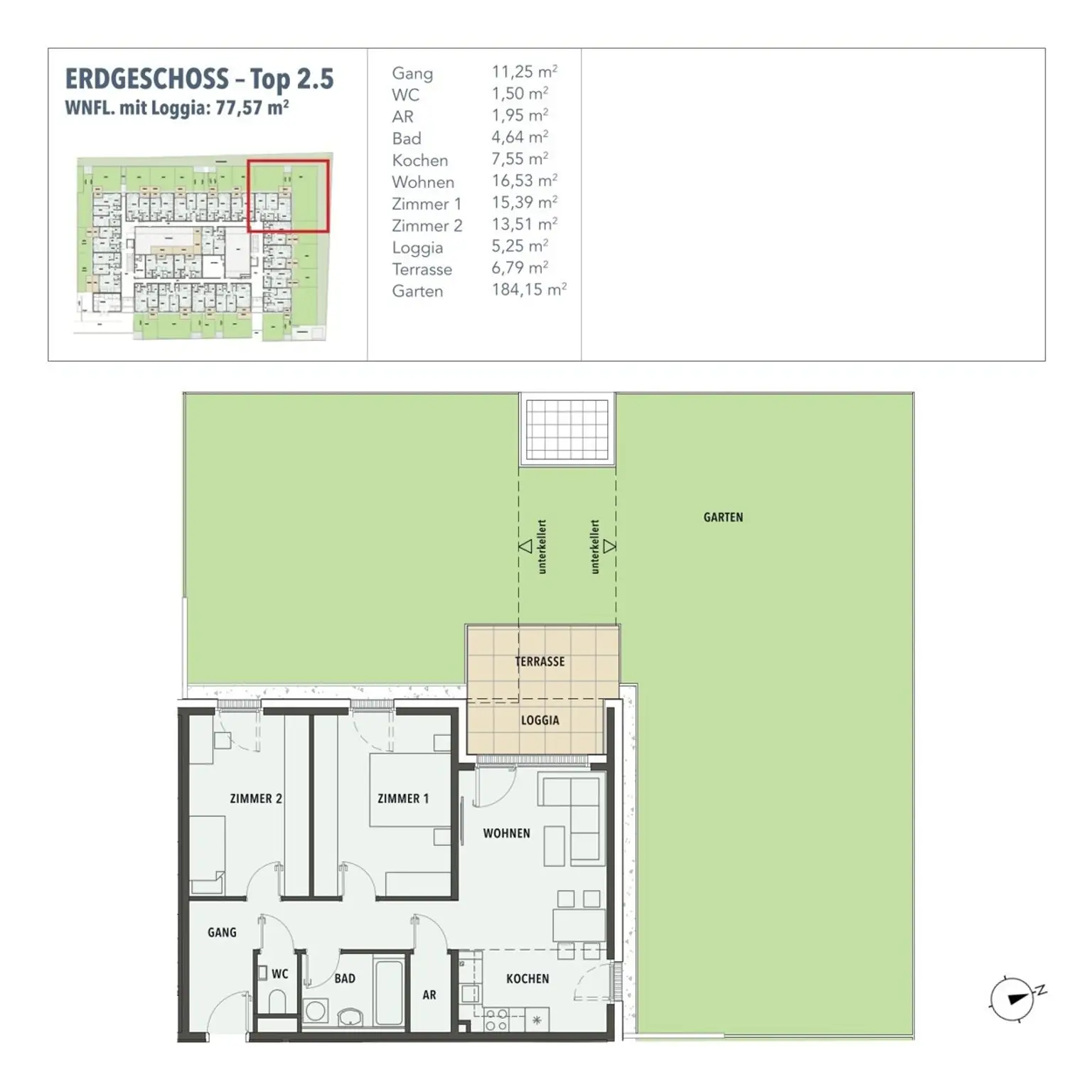 EDI N° 7 - Wunderschöne, helle 3 - Zimmer - Gartenwohnung mit riesigem Garten