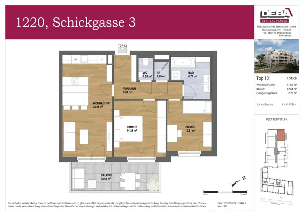 Die Perle von Stadlau - Schickgasse 3 - provisionsfreie Eigentumswohnungen an der U2 Hardeggasse