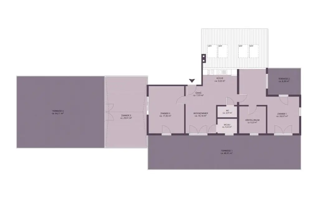 RARITÄT - PENTHOUSE MIT WINTERGARTEN UND TRAUMTERRASSE - KLIMAANLAGE UND ZWEI GARAGENPLÄTZE - TOP- INFRASTRUKTUR