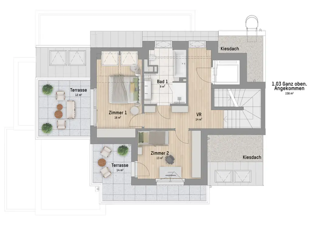 1220, Arminenstraße, Nur 200 m zur unteren Alten Donau, 5-Zimmer-Penthouse