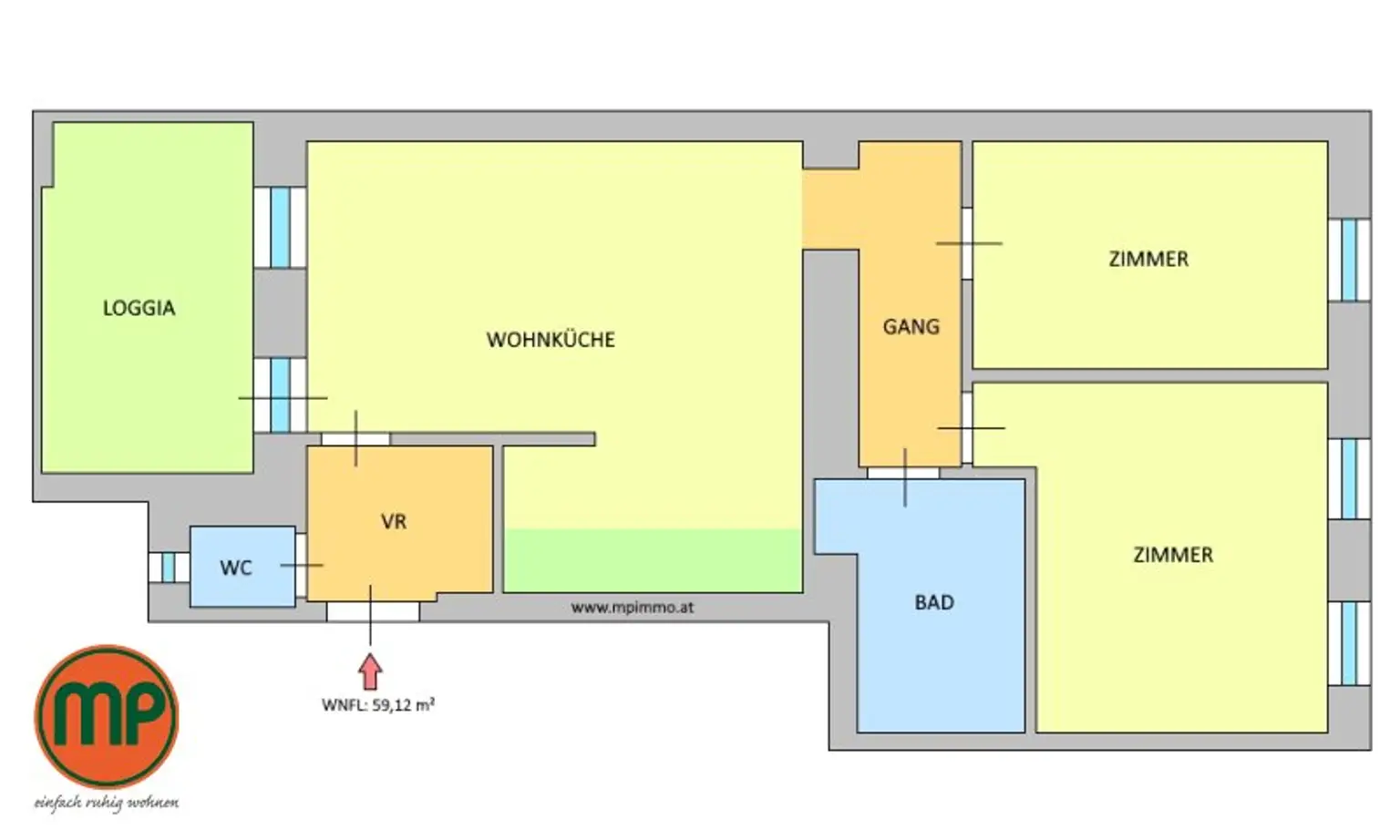 Wohlfühlen leicht gemacht: 3-Zimmer-Wohnung mit Loggia und Premium-Ambiente