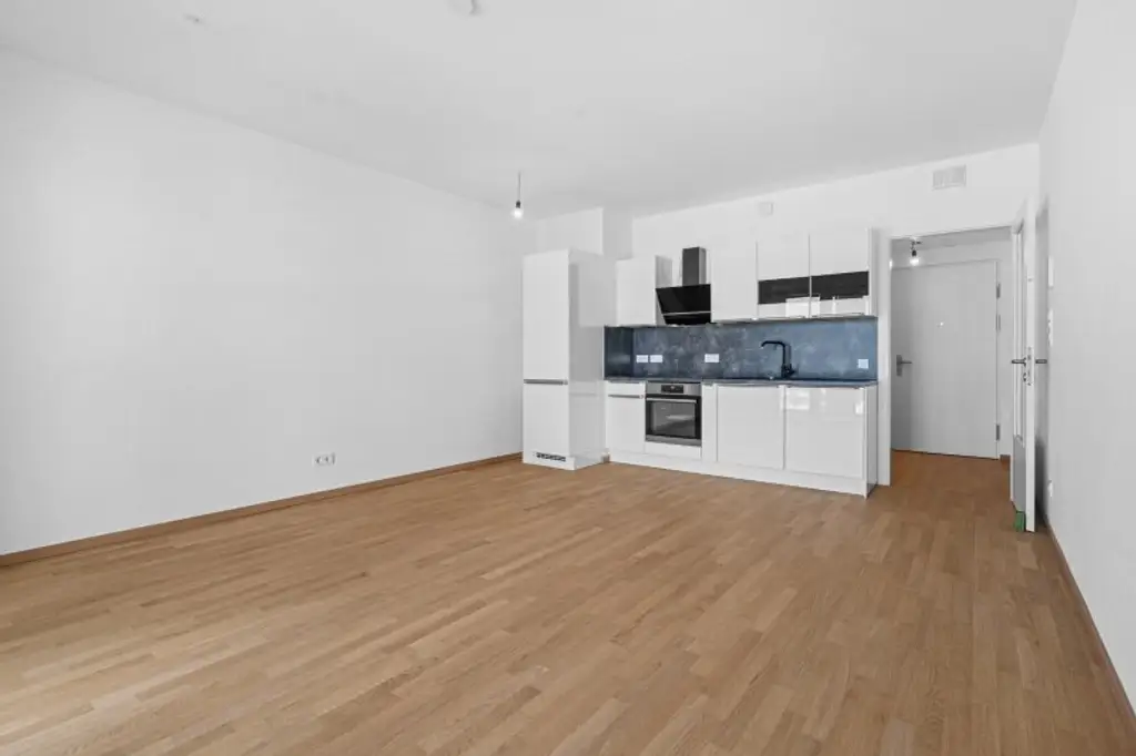 Modernes Wohnen über den Dächern Wiens – stilvolle Neubauwohnung mit Loggia im 18. Stock des Helio Towers