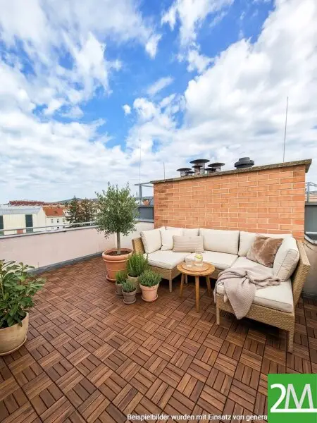 Dachterrasse - Einrichtungsbeispiel
