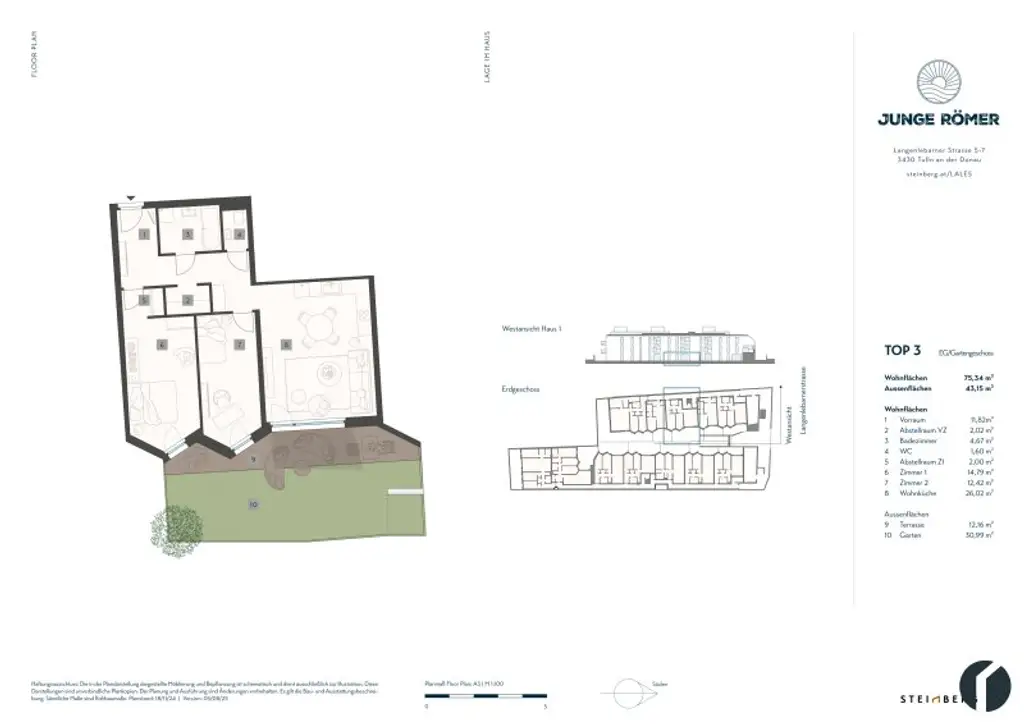3 Zimmer Gartenwohnung in zentraler Lage