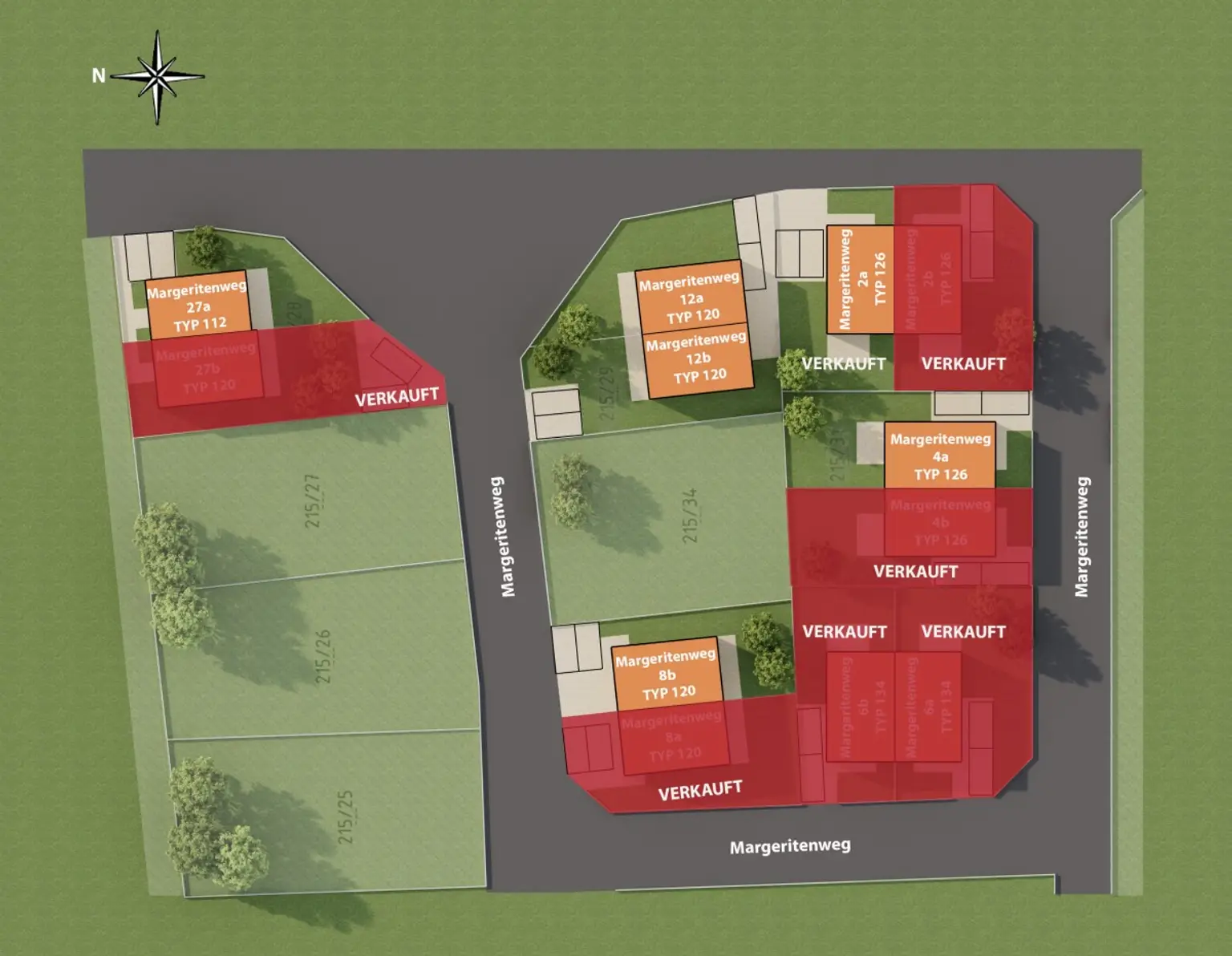 Lageplan aktuell | ++ NUR noch 6 HÄUSER ++ TOP Lage in Guntramsdorf | Prima Service Immobilien