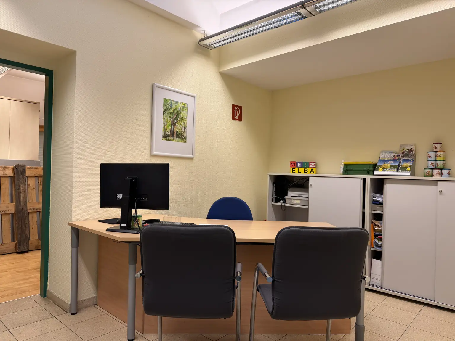 Büro 3, dahinter Büro 2